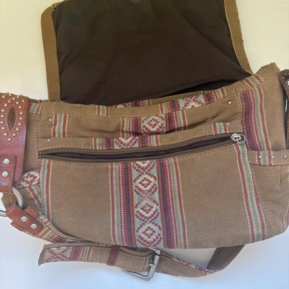 Fossil Canvas and Leather Studded Purse - Picture 4 of 8